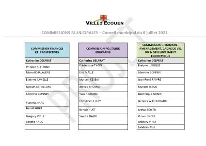 5 Commissions municipales