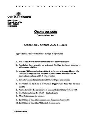 Ordre du jour 2020 07 07 ODJ