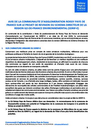 38 - A2 01. Avis de la communauté d'agglomération sur le projet de SDRIF-E-1