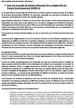 Avis commune ECOUEN SDRIF E-1