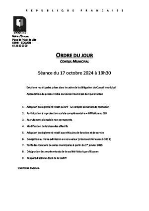 Ordre du jour
